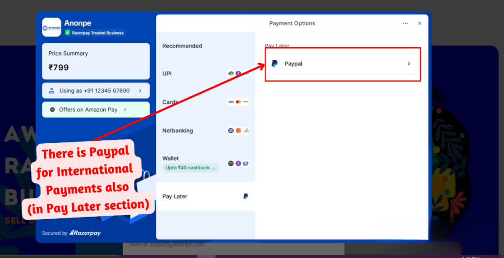 Paypal for international buyers